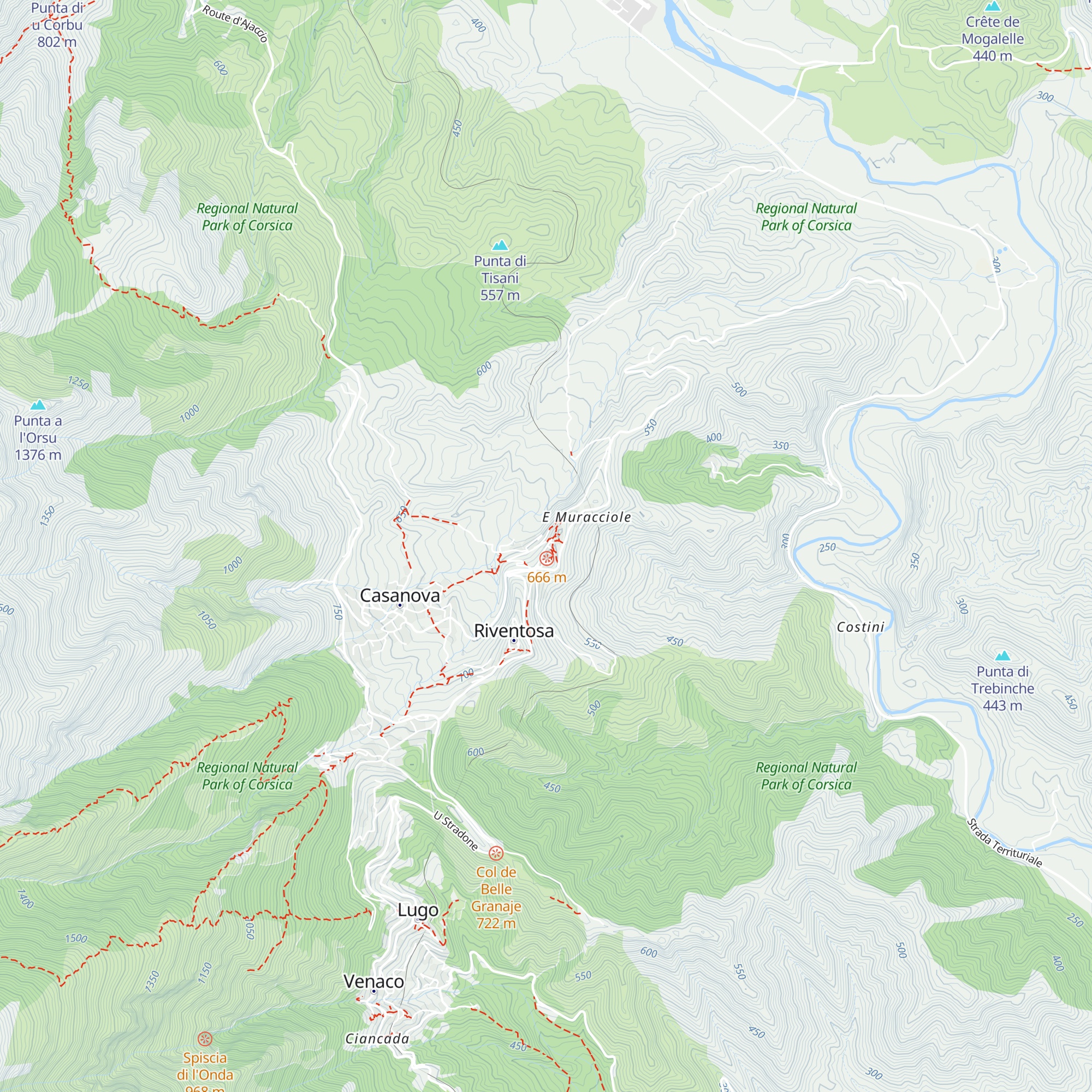 Gîte d'étape de Poggio-di-Venaco map