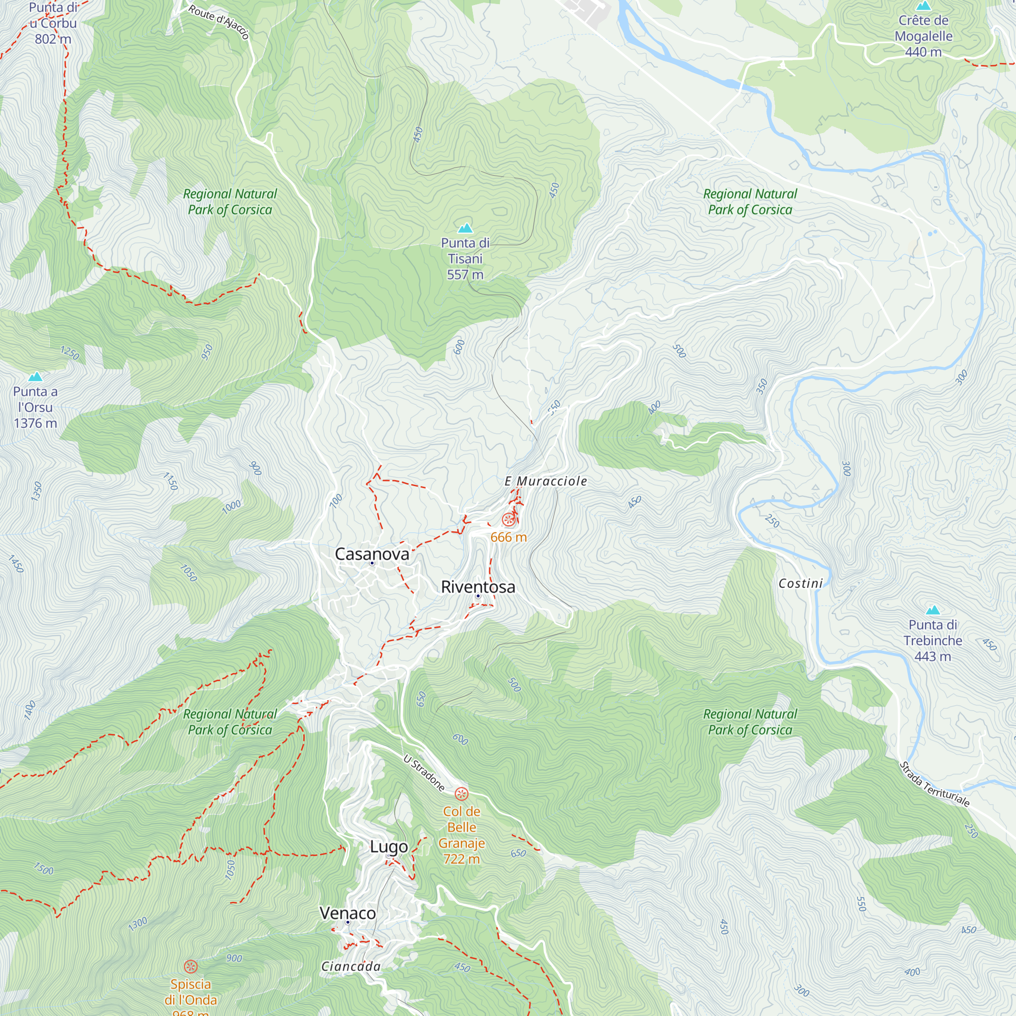 Gîte d'étape de Poggio-di-Venaco map