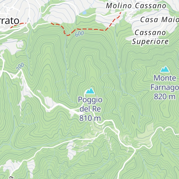 Map of Bivacco Pian del Re
