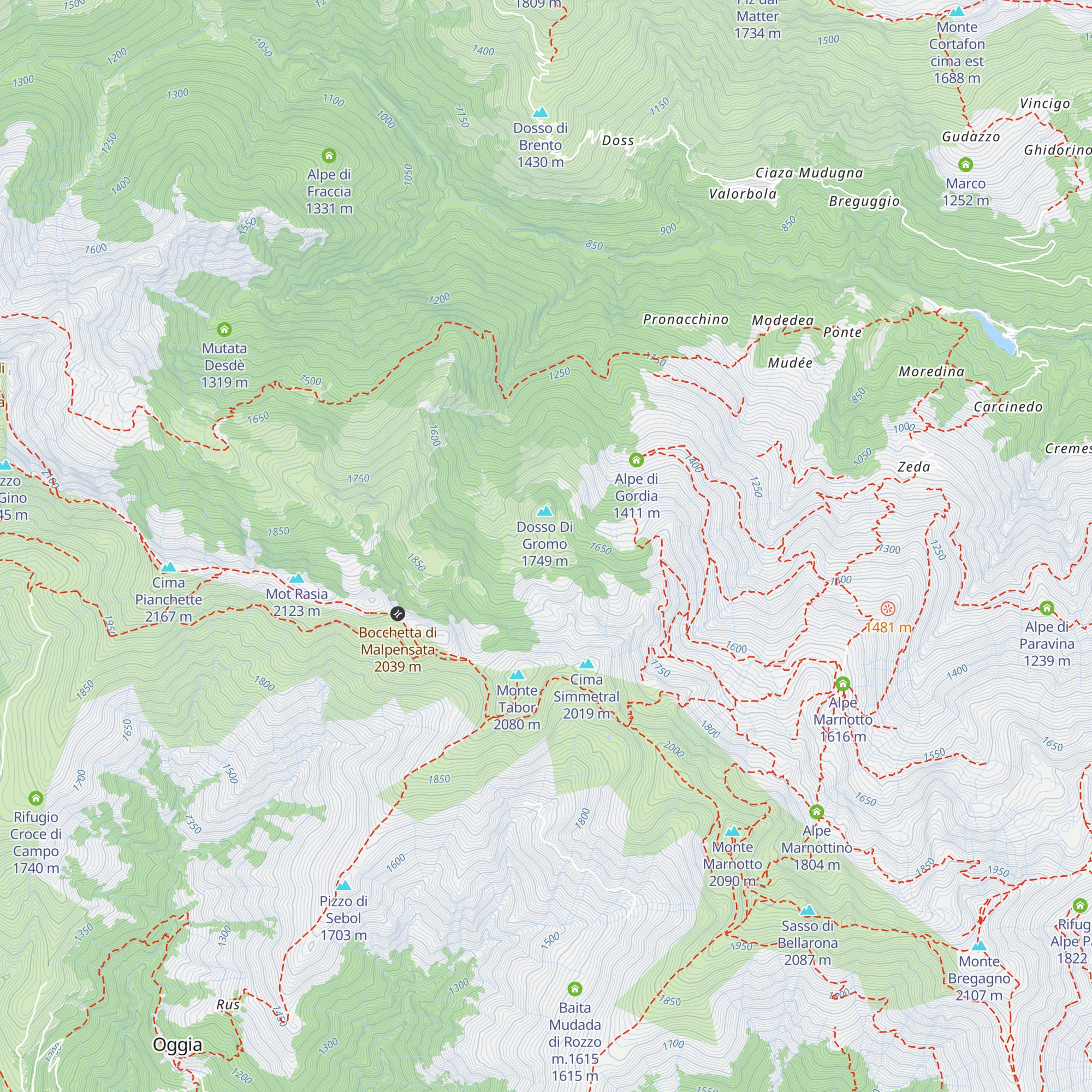 Alpe Corte di mezzo map