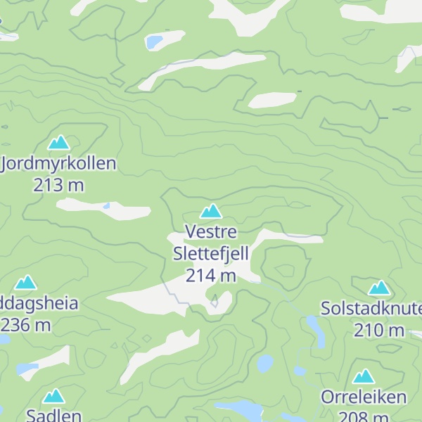 Map of Vestre Slettefjell