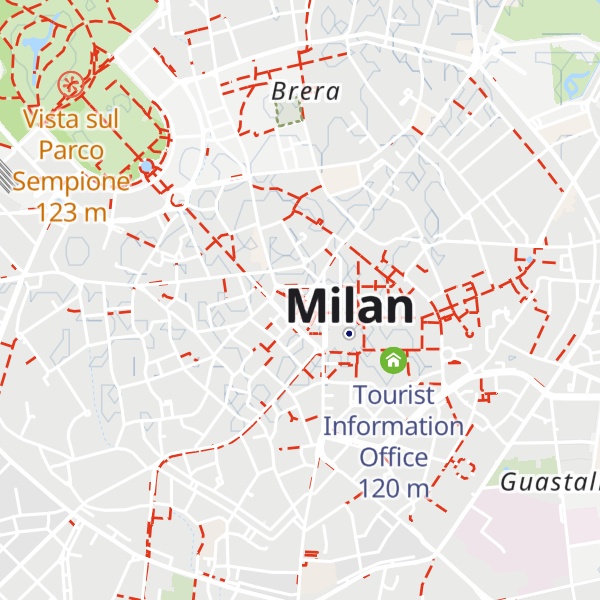 Map of YESMILANO Tourism Space