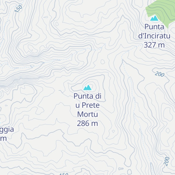 Map of Punta di u Prete Mortu