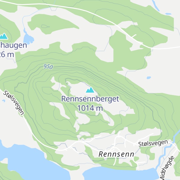 Map of Rennsennberget