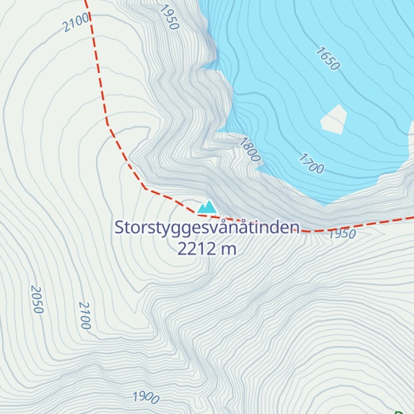Map of Storstyggesvånåtinden