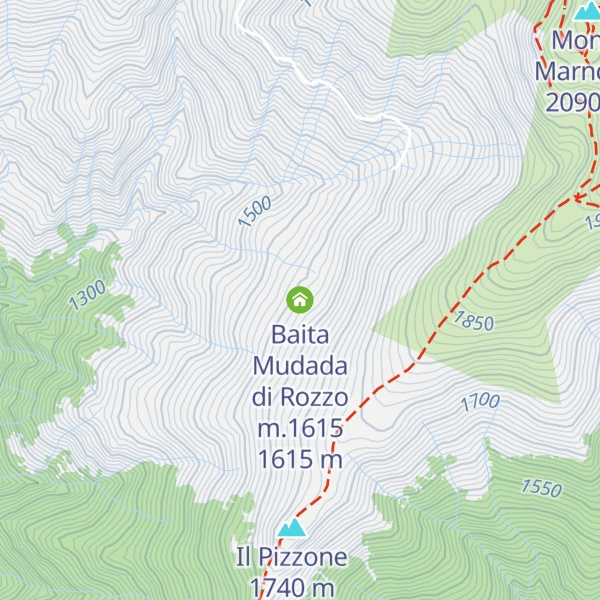 Map of Baita Mudada di Rozzo m.1615