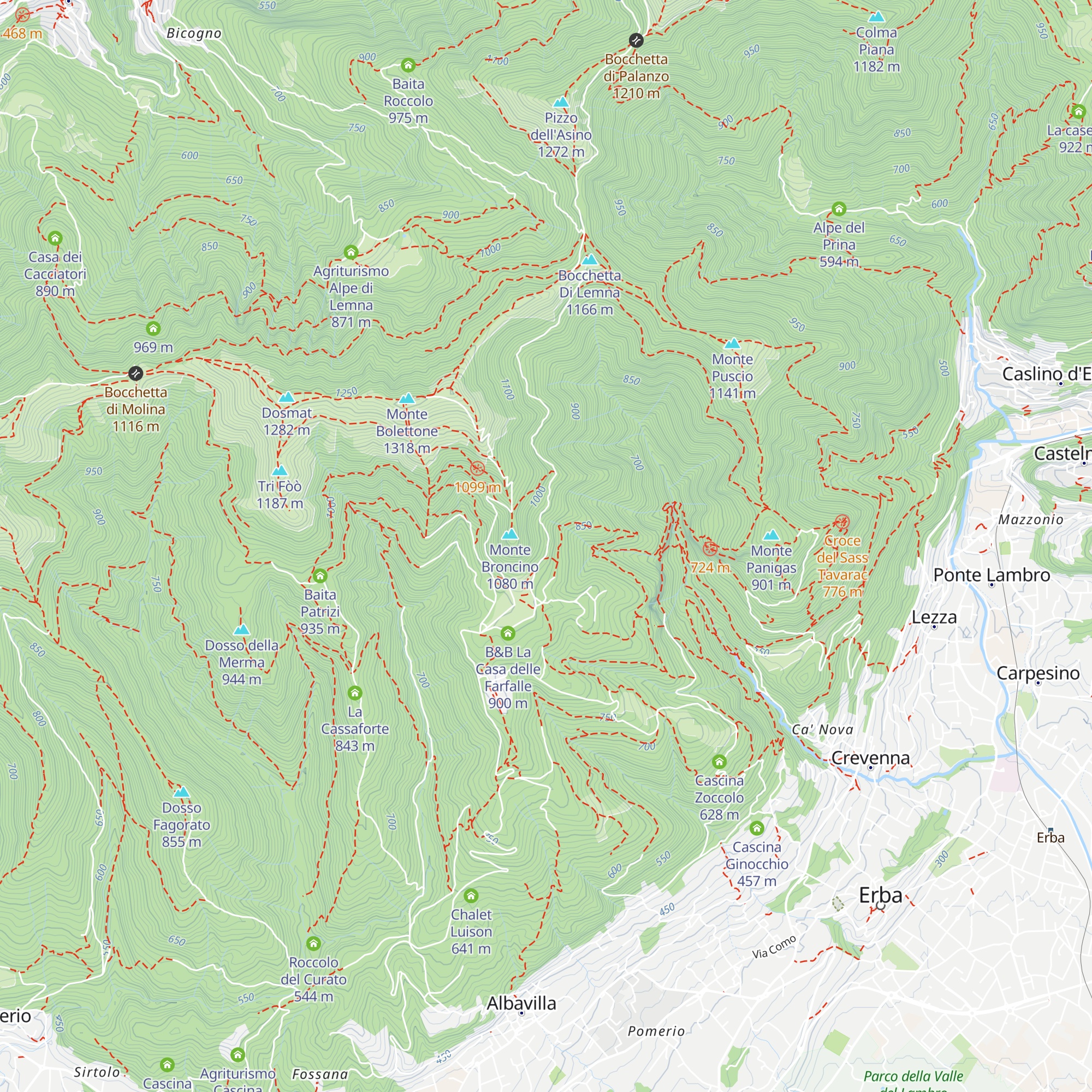Rifugio Cacciatori map
