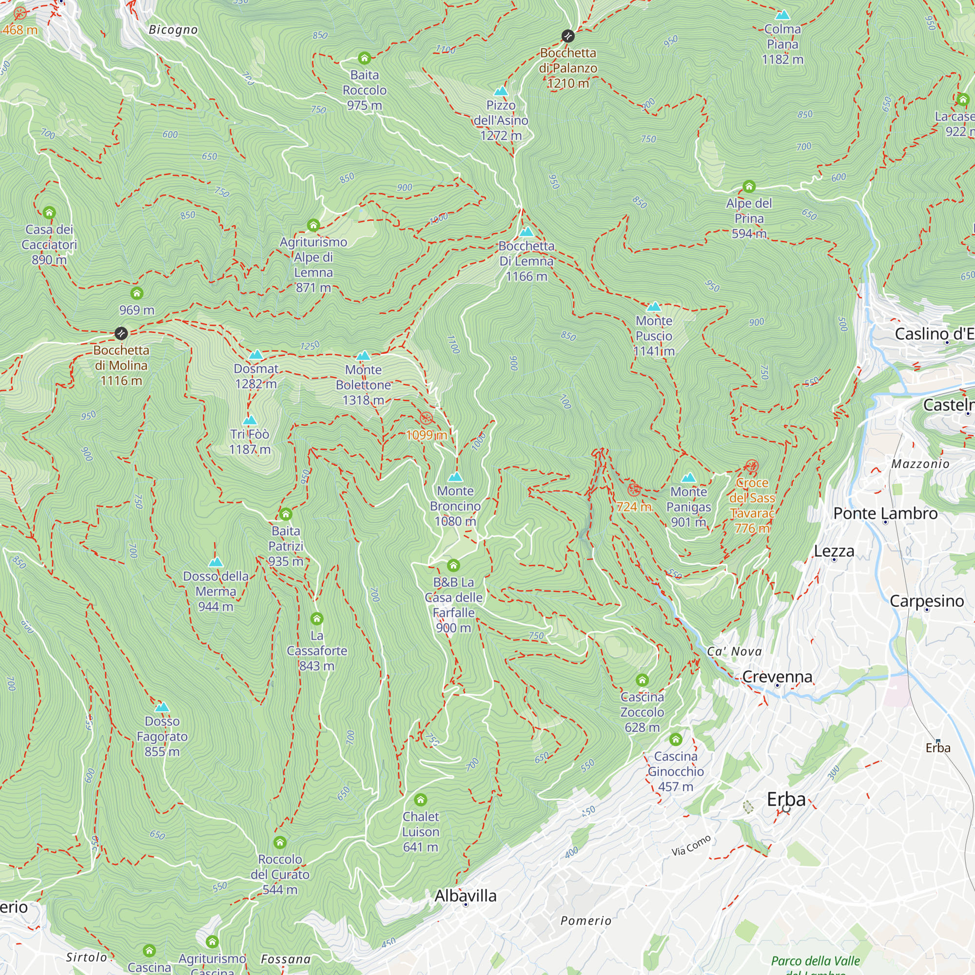 Rifugio Cacciatori map