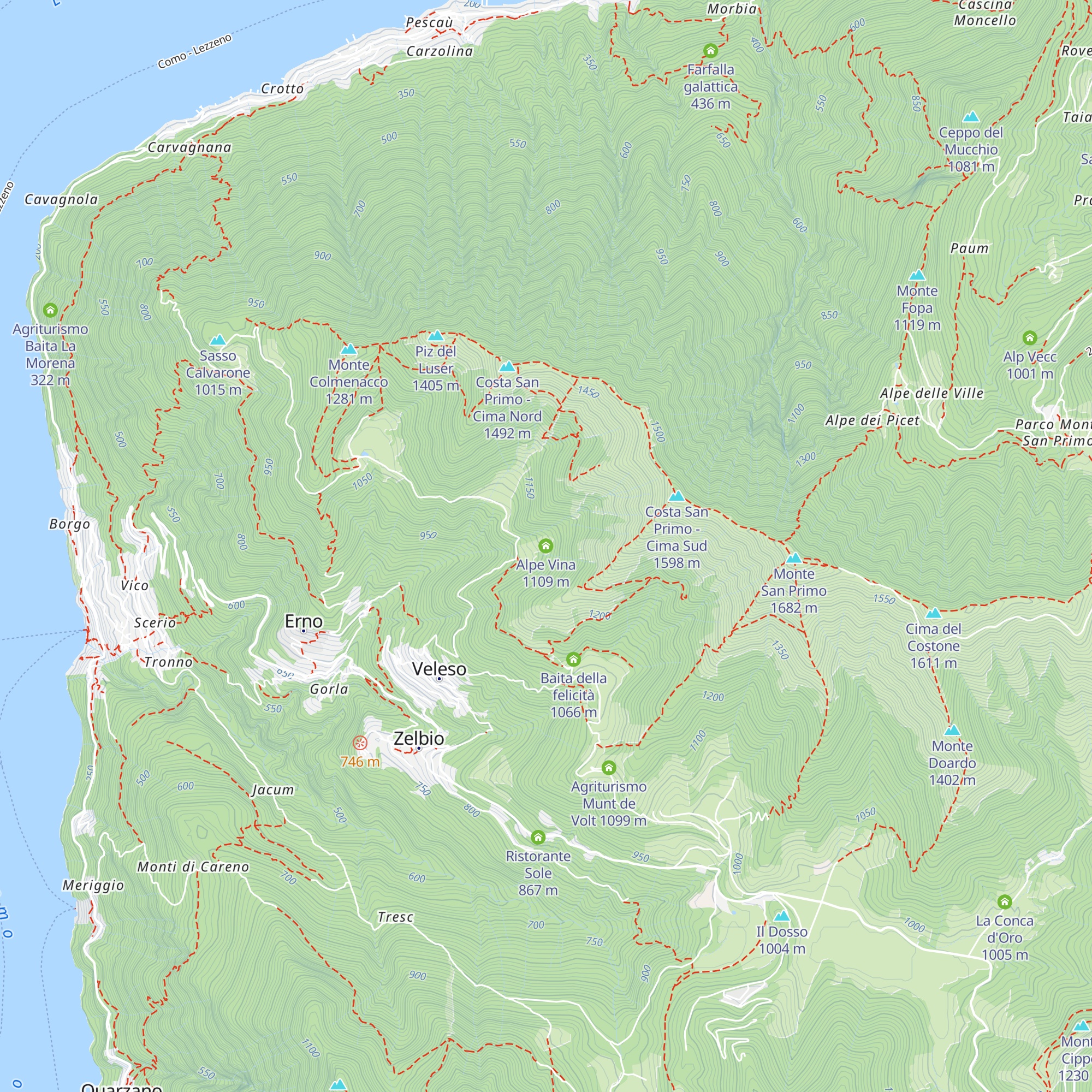 Alpe Vina map