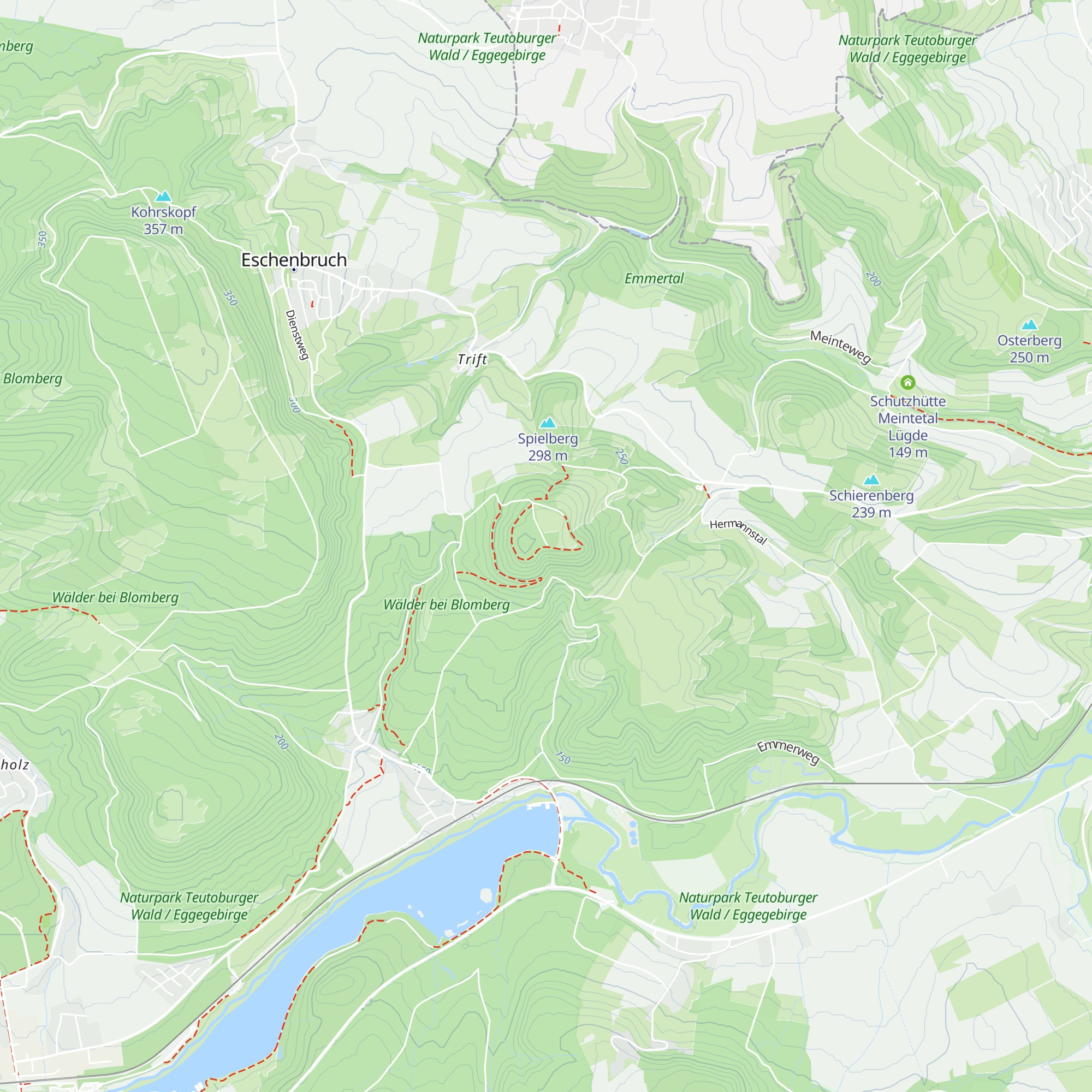 Schutzhütte Herlingsburg map