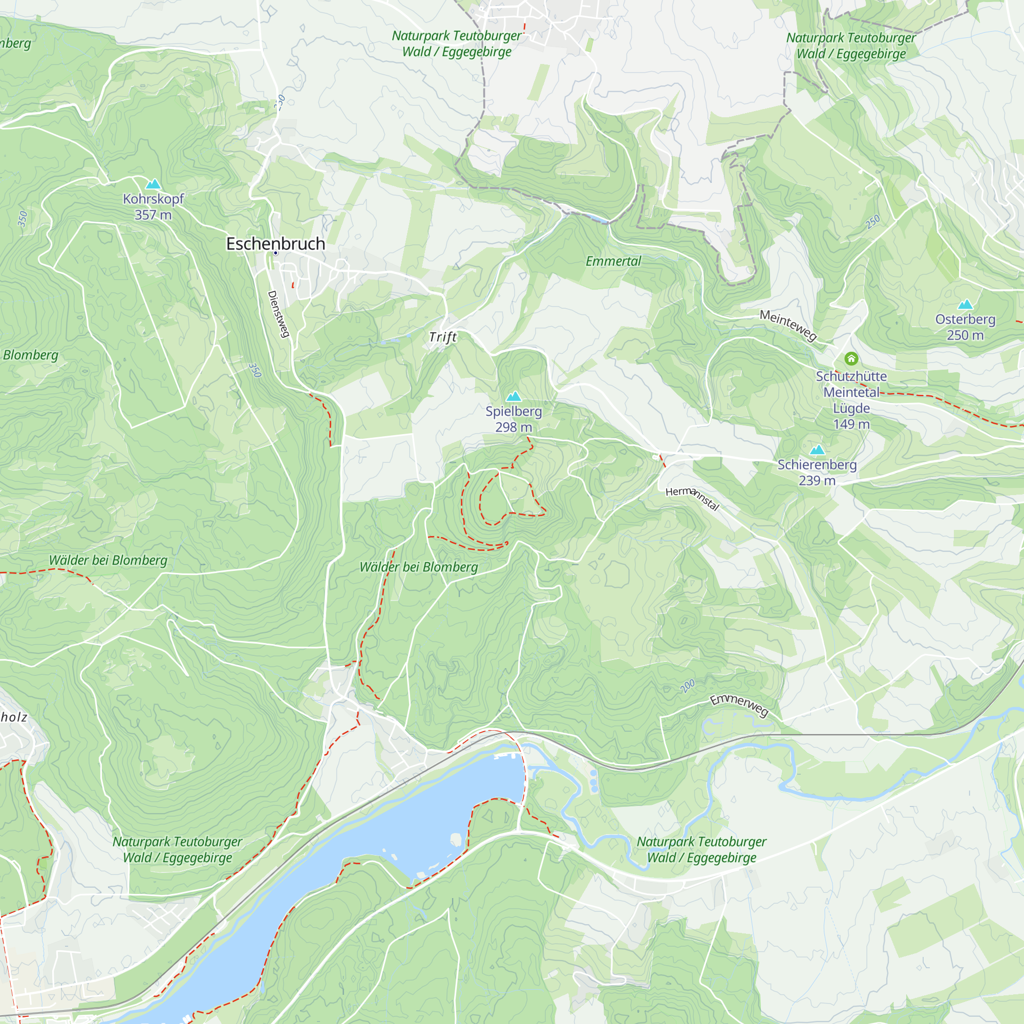 Schutzhütte Herlingsburg map