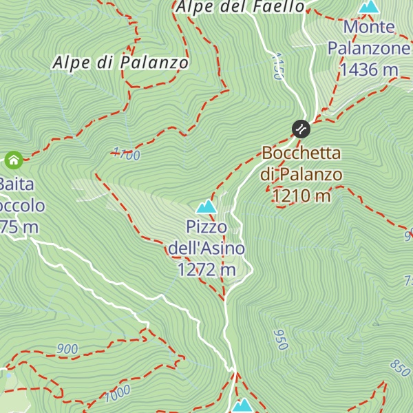 Map of Pizzo dell'Asino