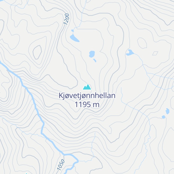 Map of Kjøvetjønnhellan