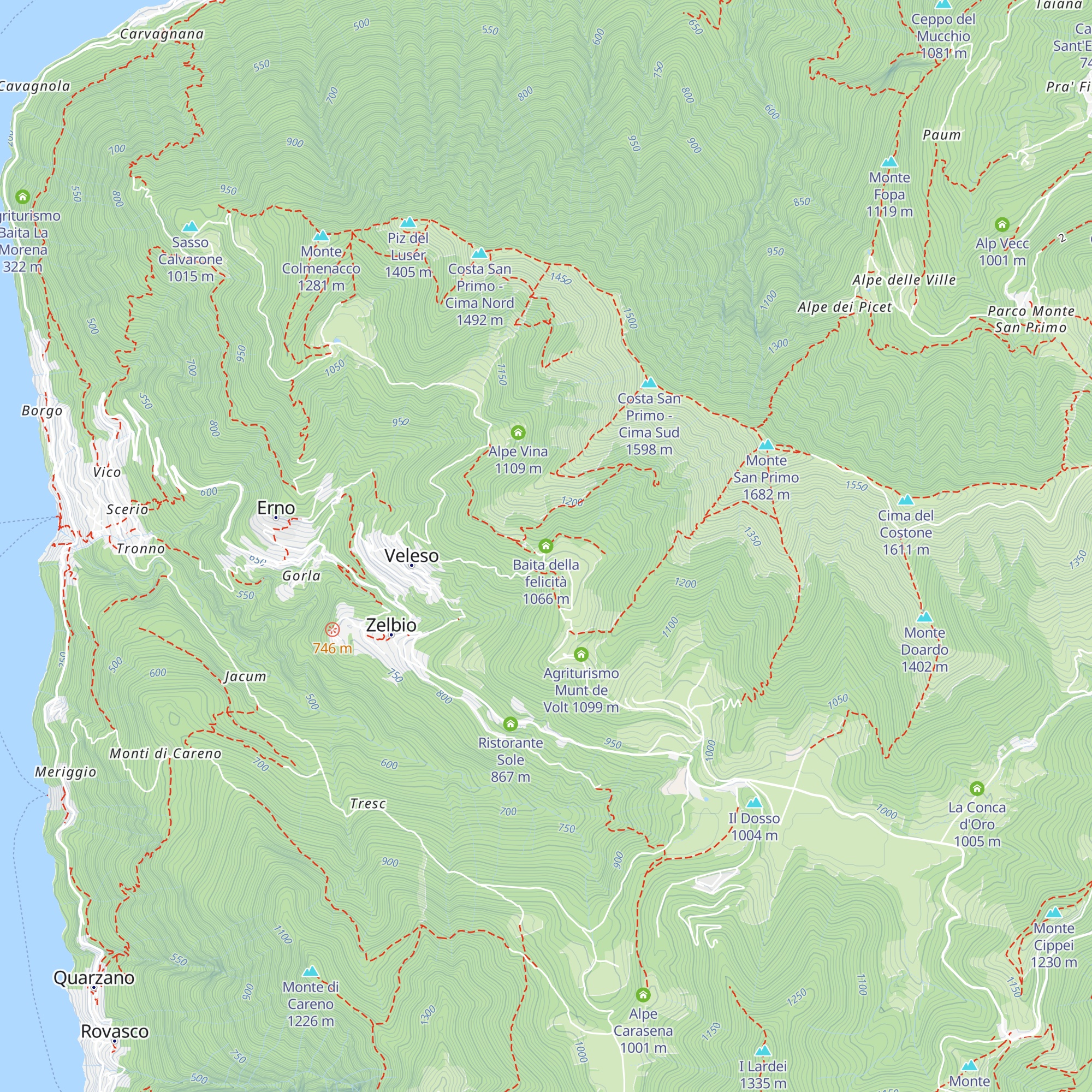 Baita della felicità map
