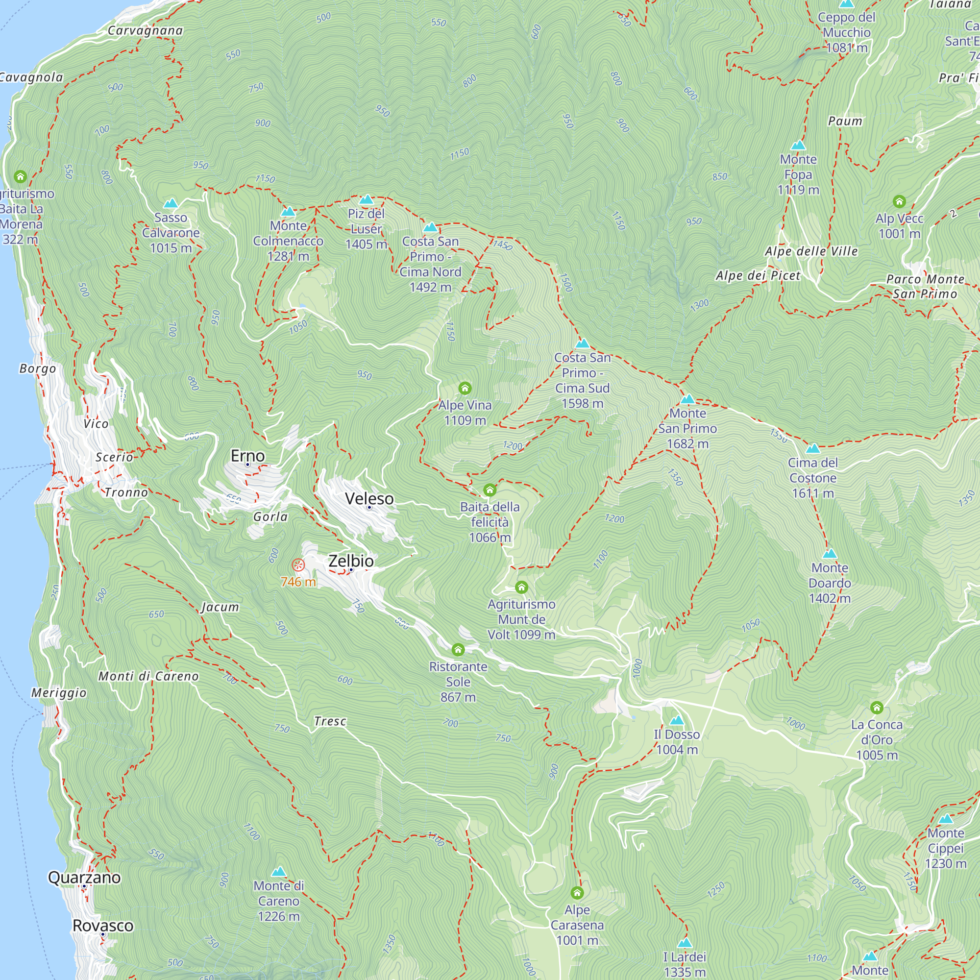 Baita della felicità map