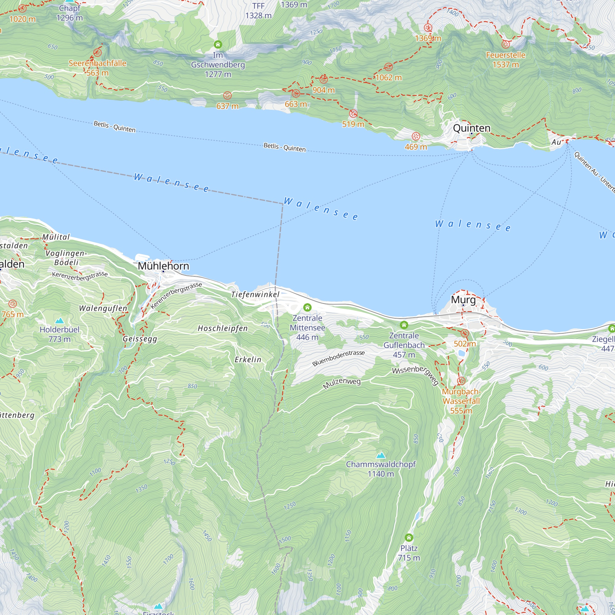 Zentrale Mittensee map