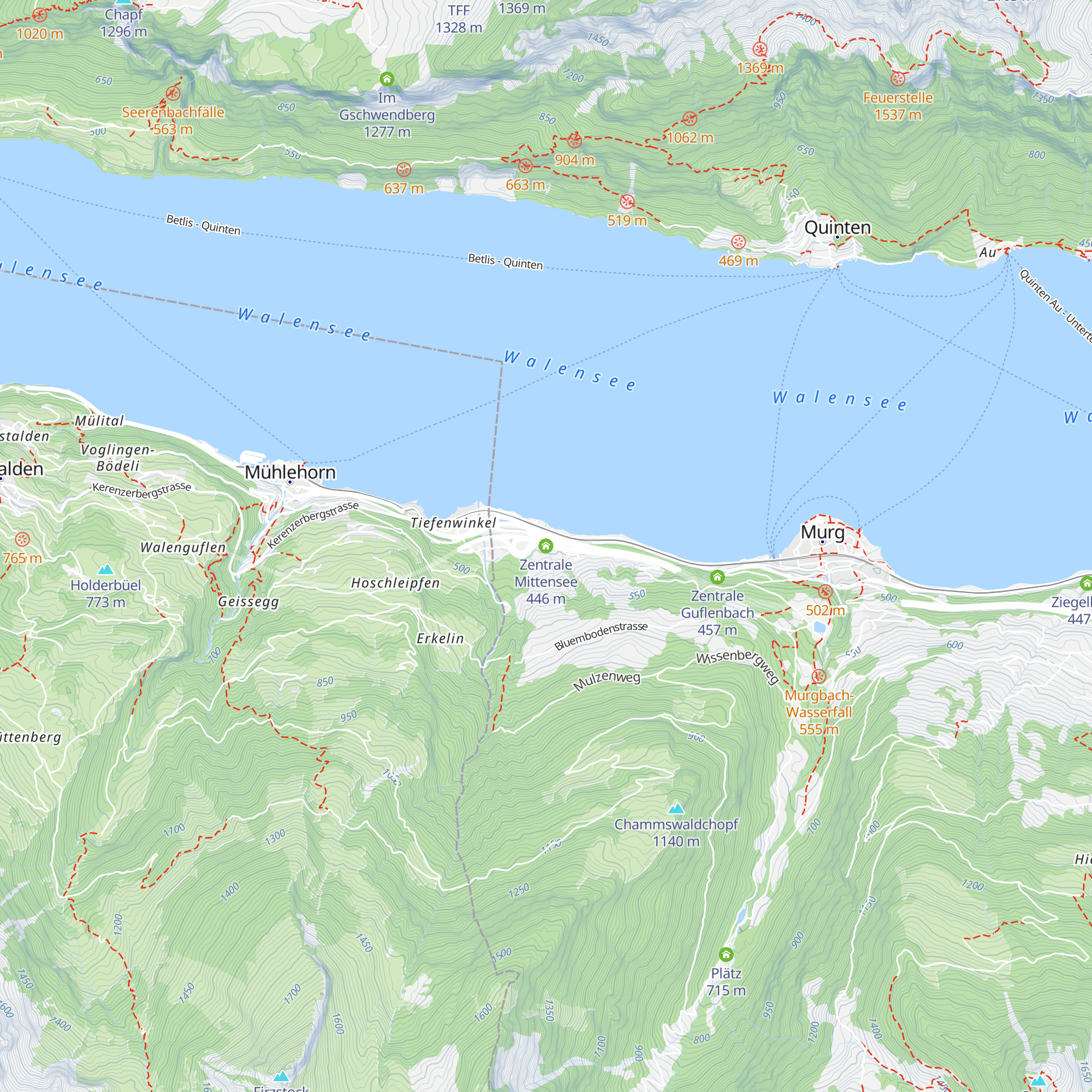 Zentrale Mittensee map