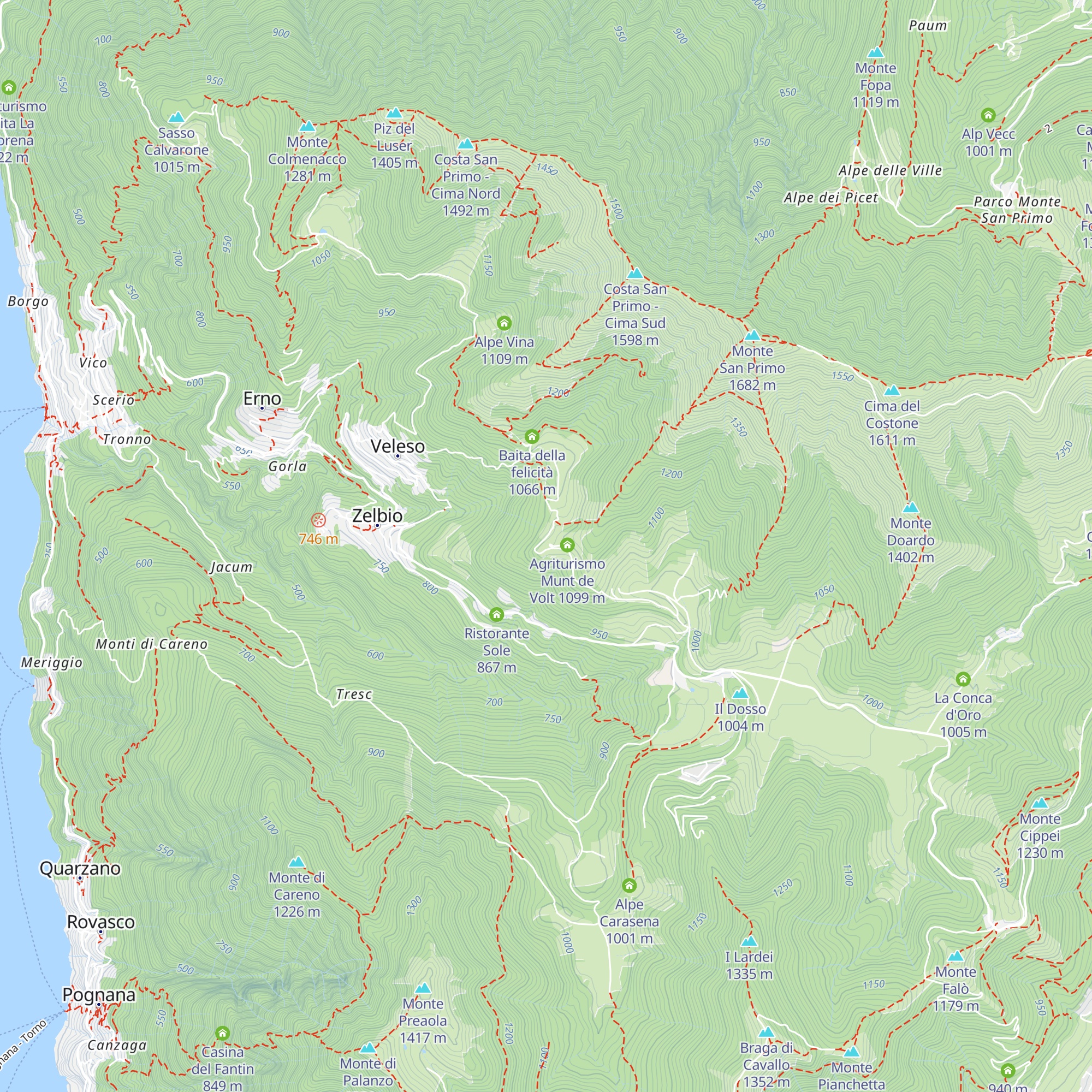 Agriturismo Monti di Là map