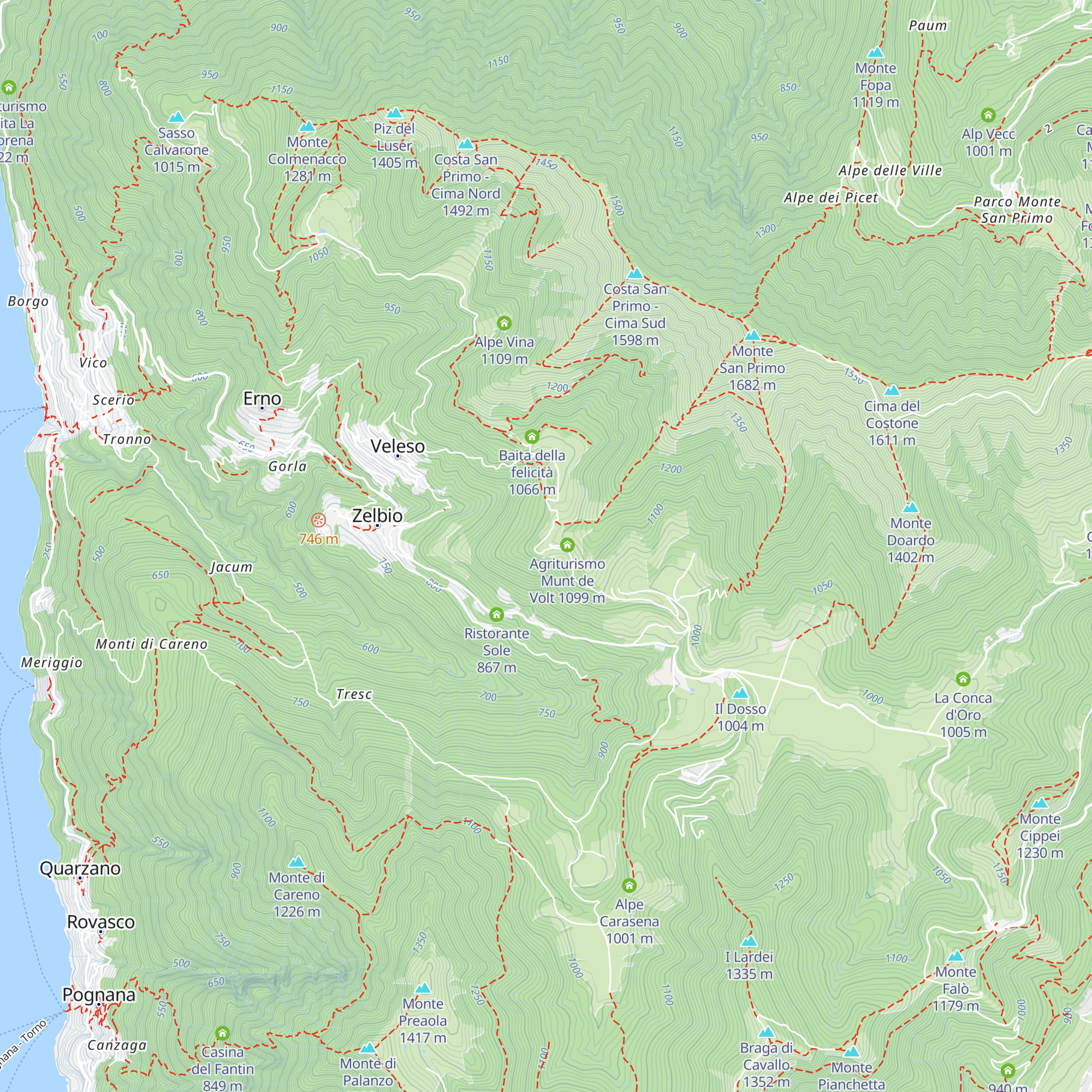 Agriturismo Monti di Là map