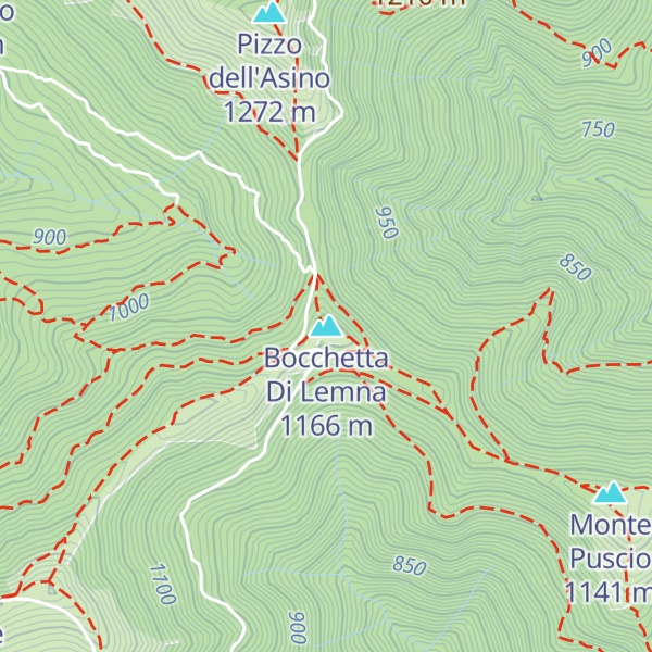 Map of Bocchetta Di Lemna