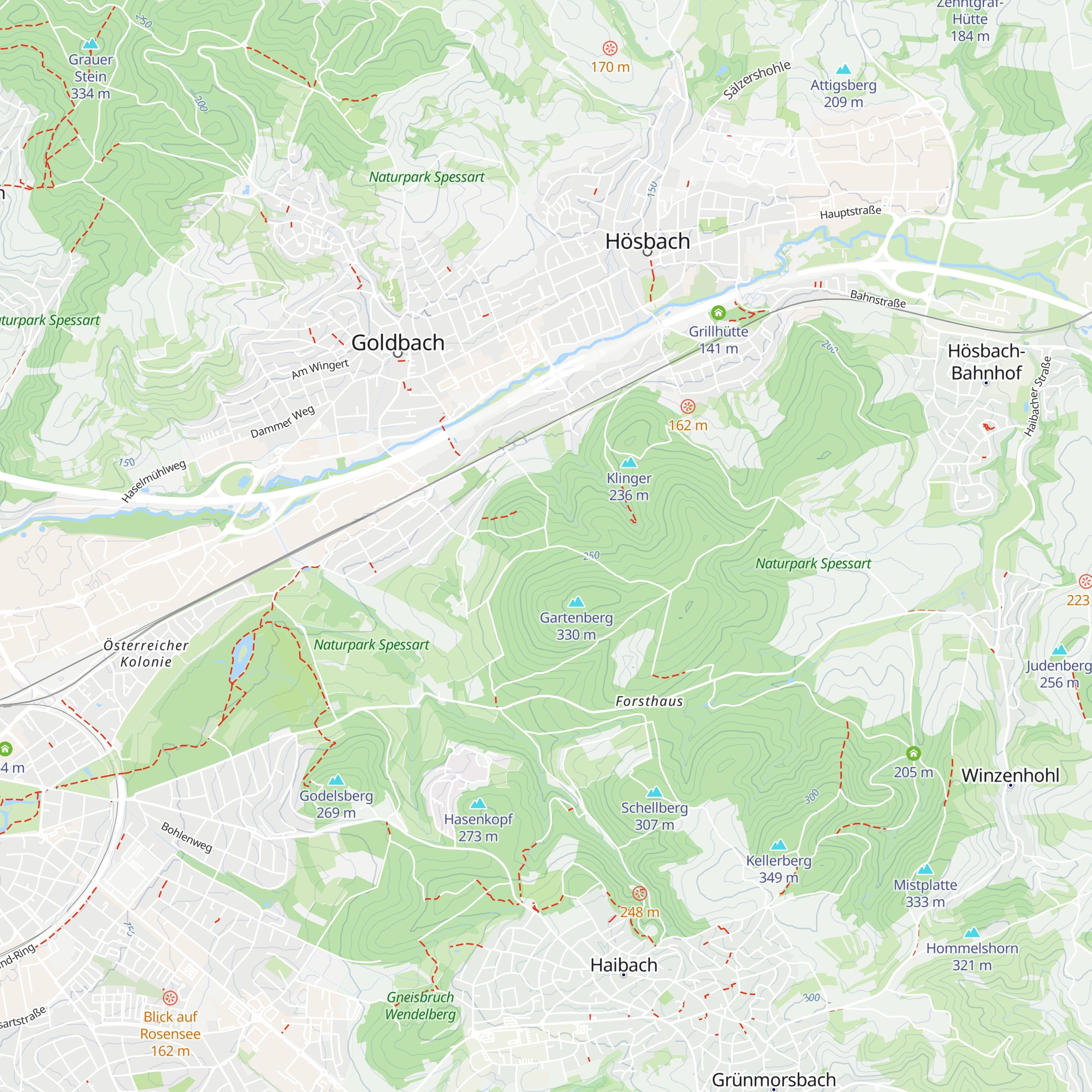 Schutzhütte am Kugelberg map