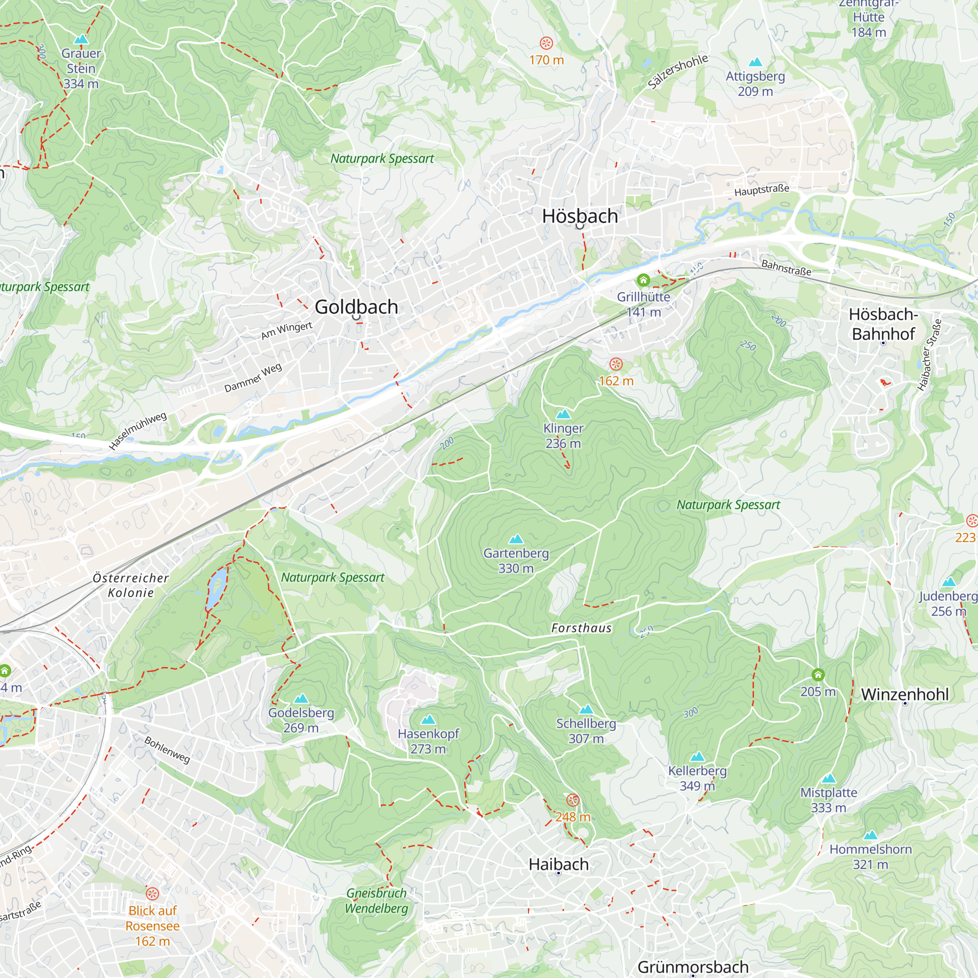 Schutzhütte am Kugelberg map