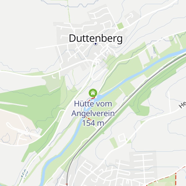 Map of Hütte vom Angelverein