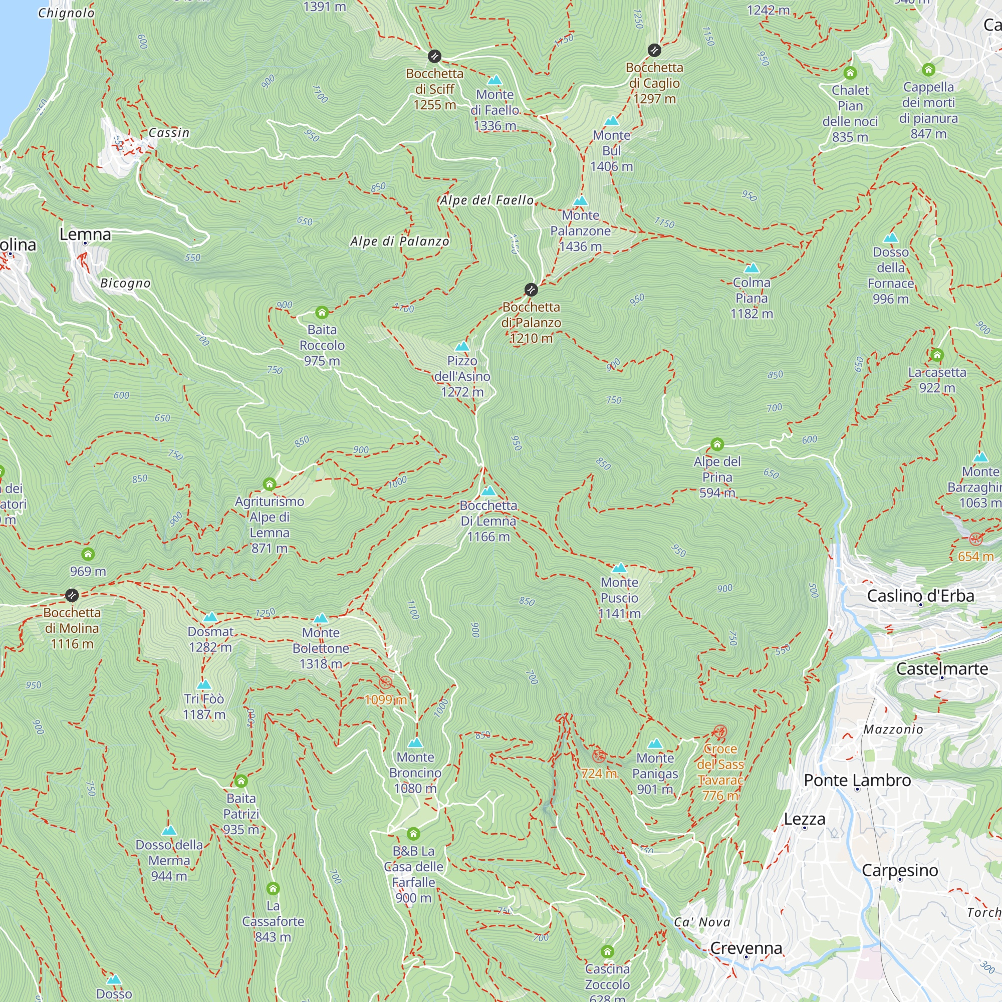 Capanna Mara map
