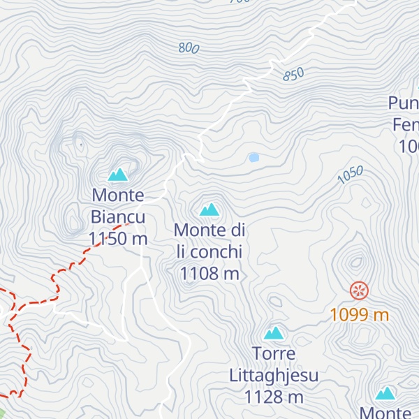 Map of Monte di li conchi