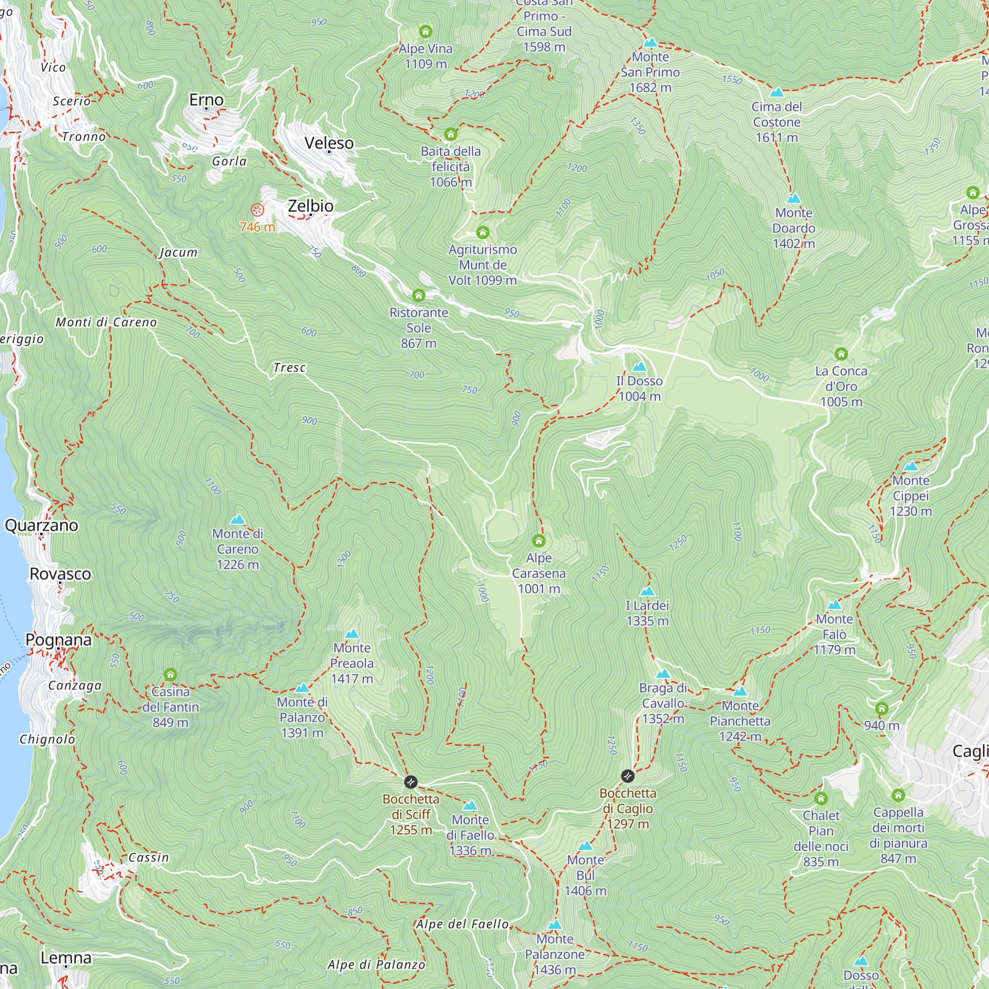 Baita Genzianella map
