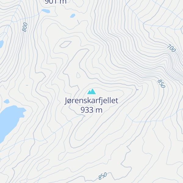 Map of Jørenskarfjellet