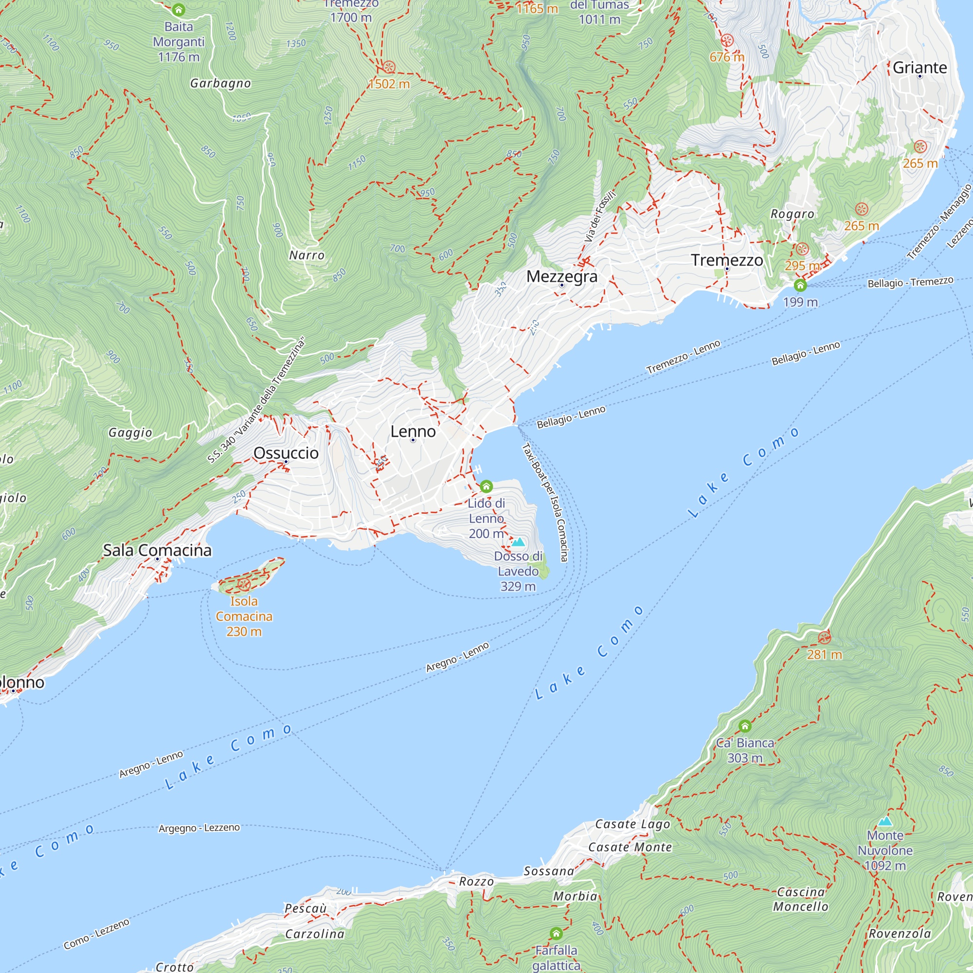 Lido di Lenno map