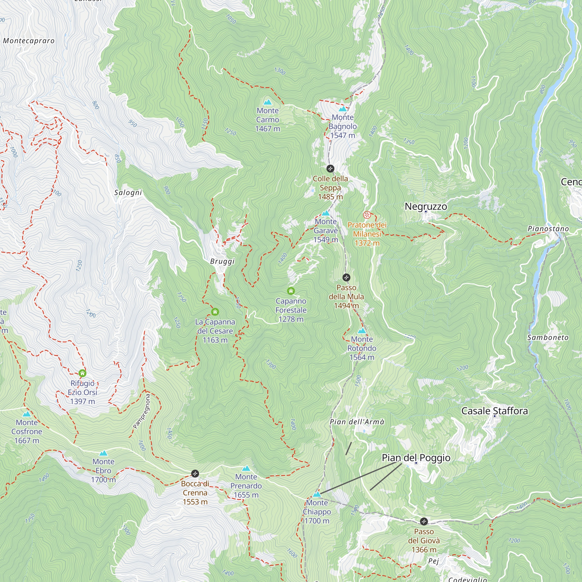 Capanno Forestale map