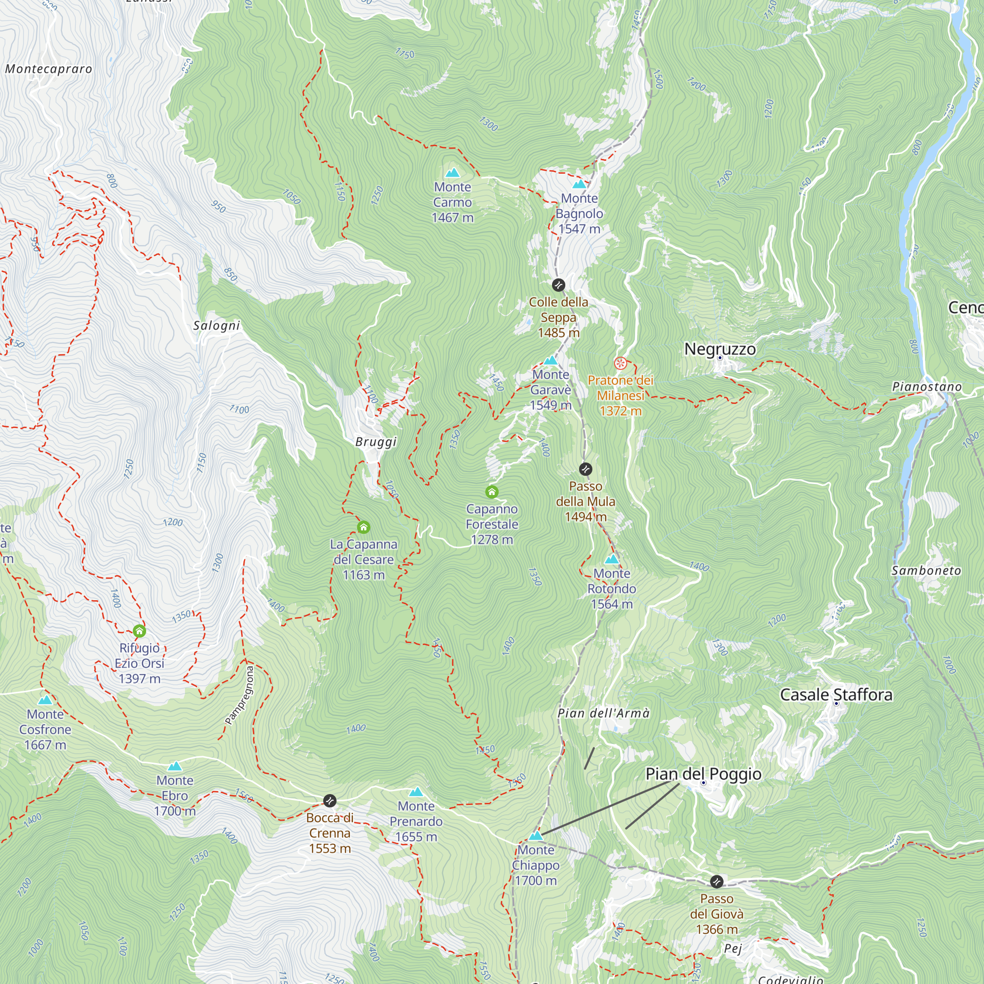 Capanno Forestale map