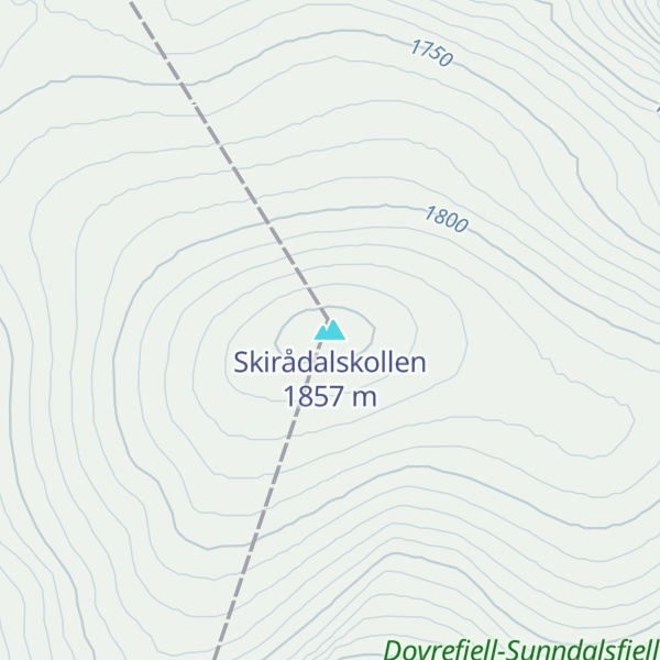 Map of Skirådalskollen