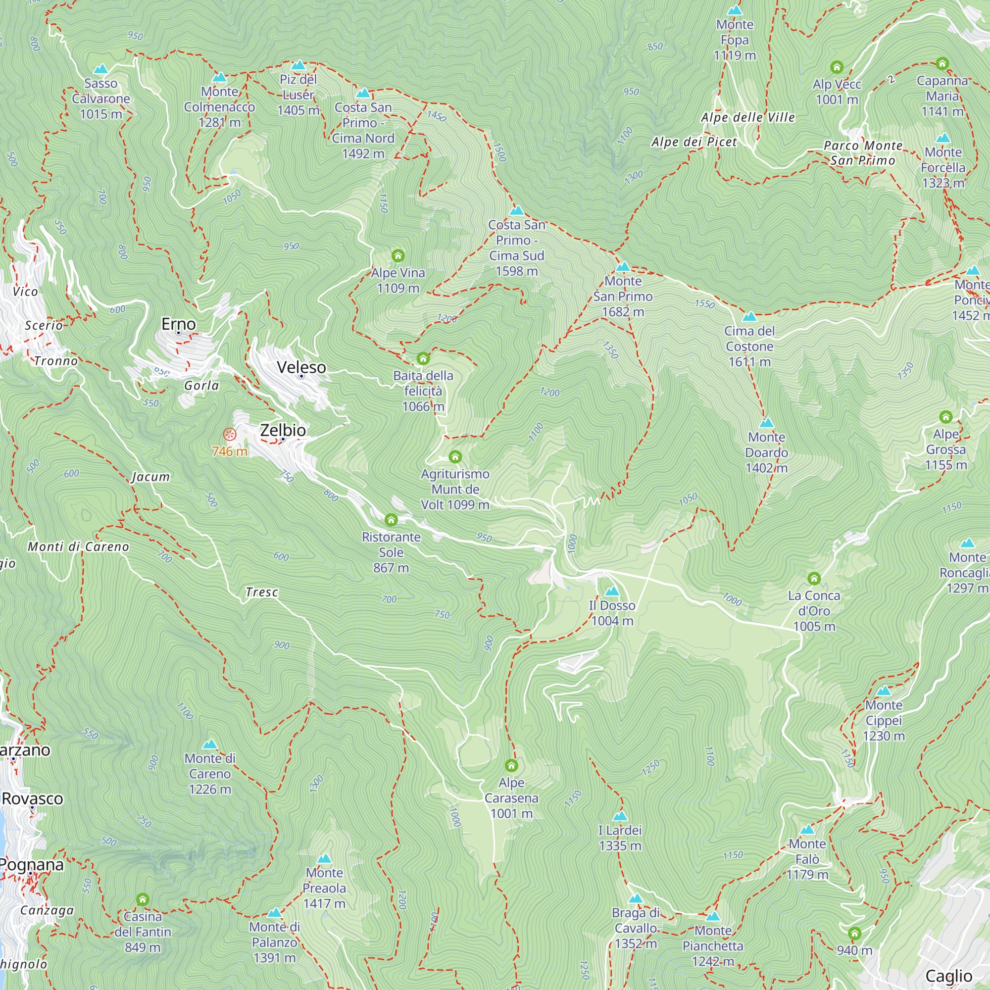 Il Tivano map