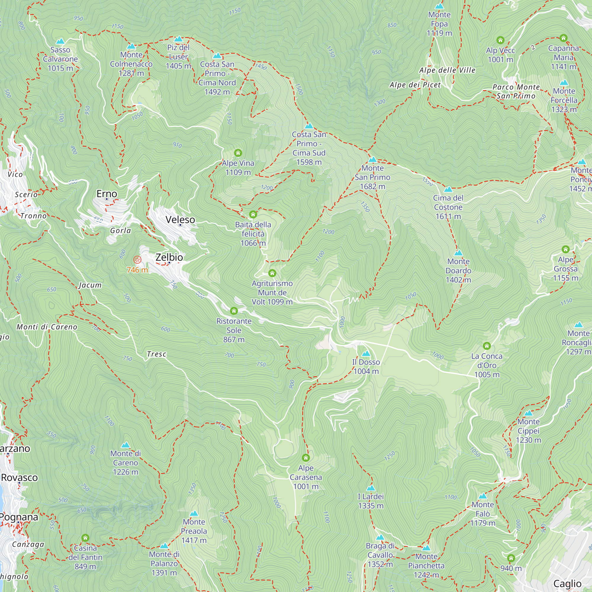 Il Tivano map