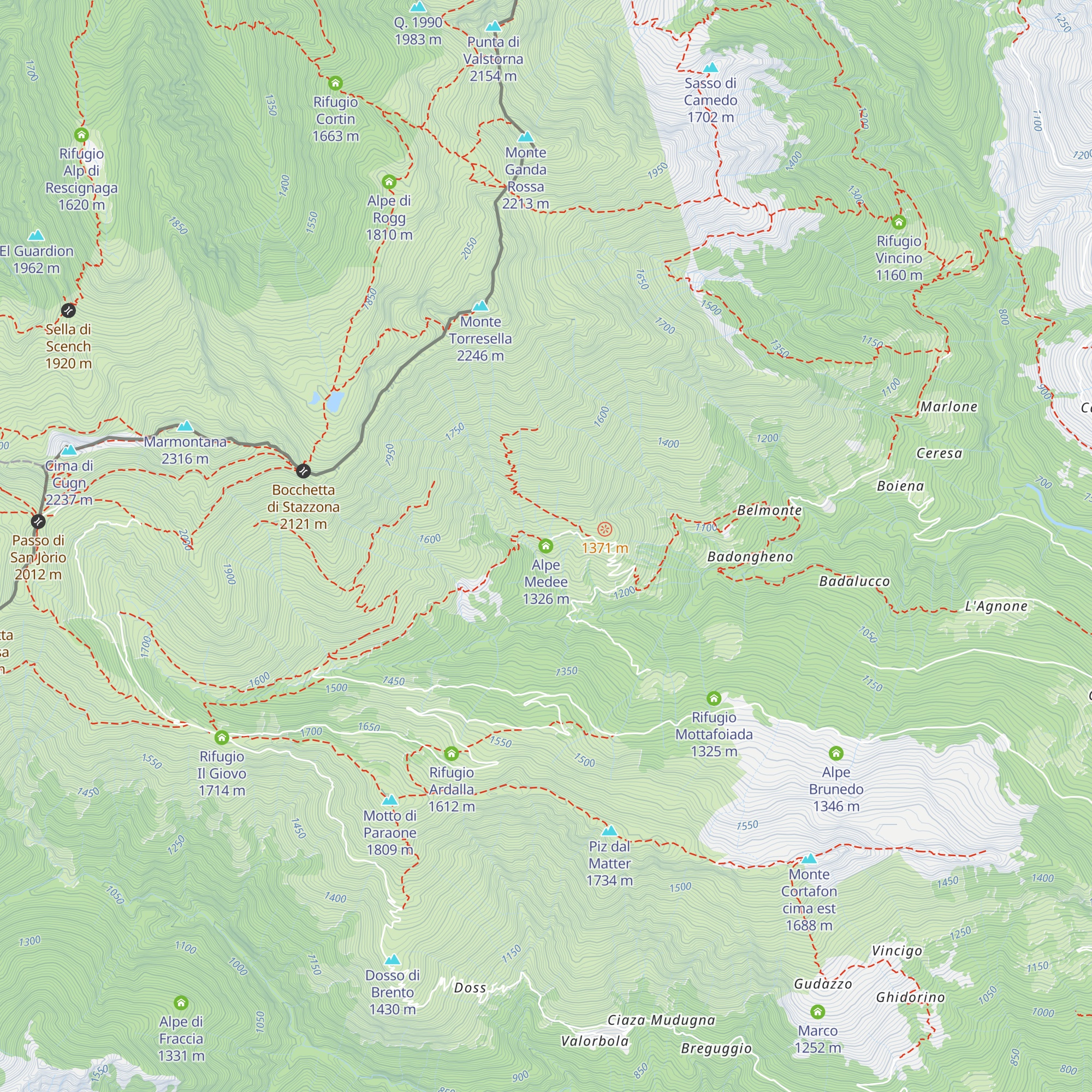 Alpe Medee map