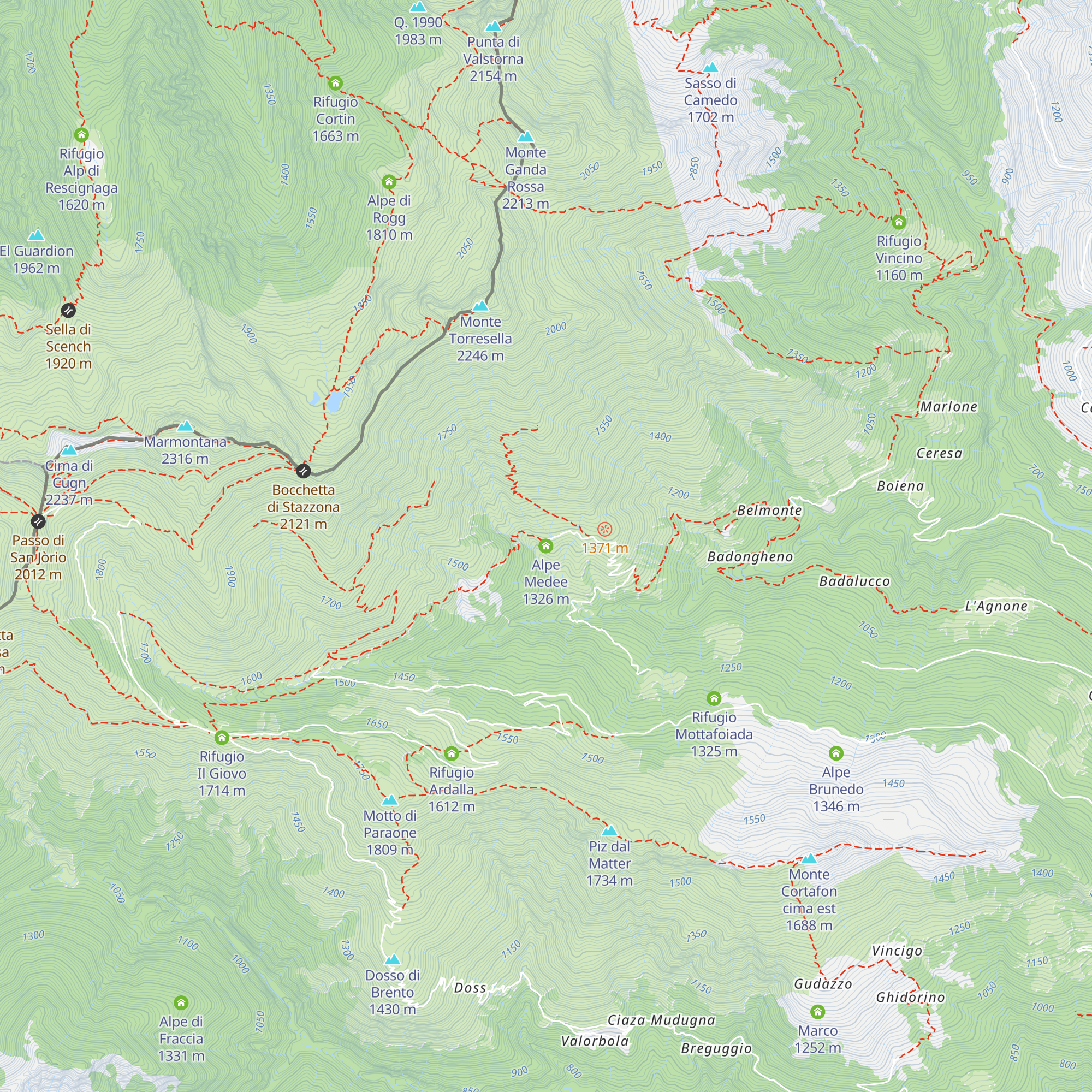 Alpe Medee map