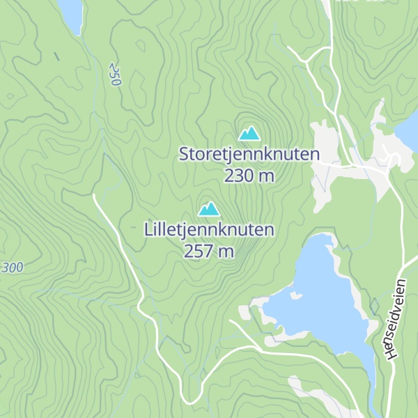 Map of Lilletjennknuten