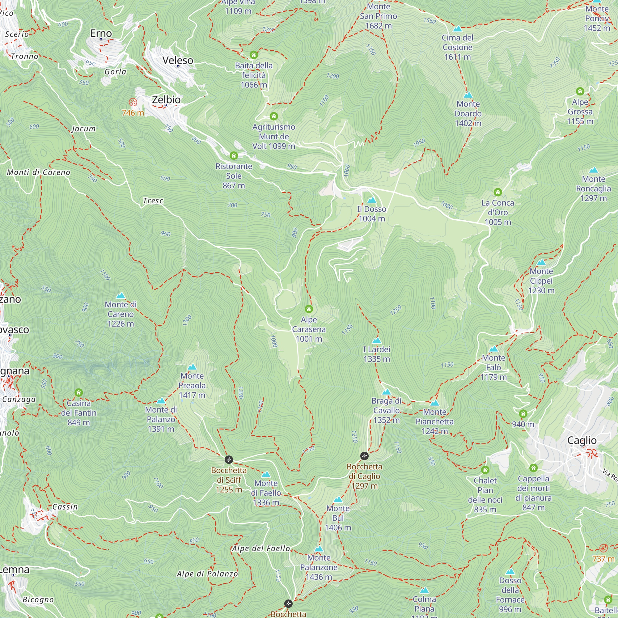 Alpe Carasena map