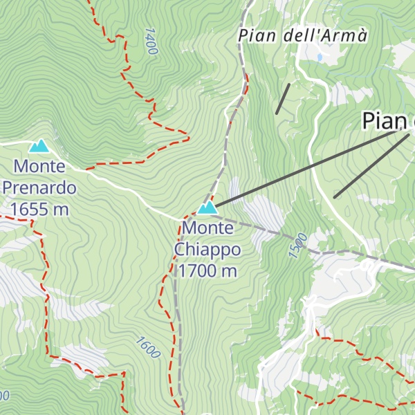 Map of Monte Chiappo