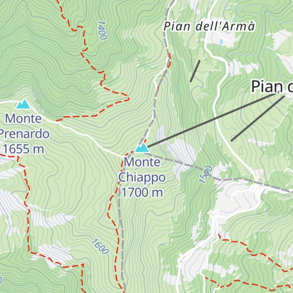 Map of Rifugio Monte Chiappo