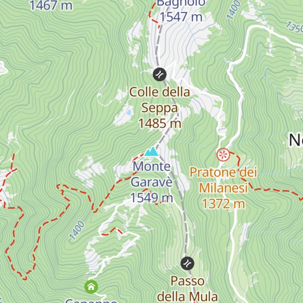 Map of Monte Garavè