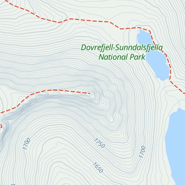 Map of Store Langvasstinden