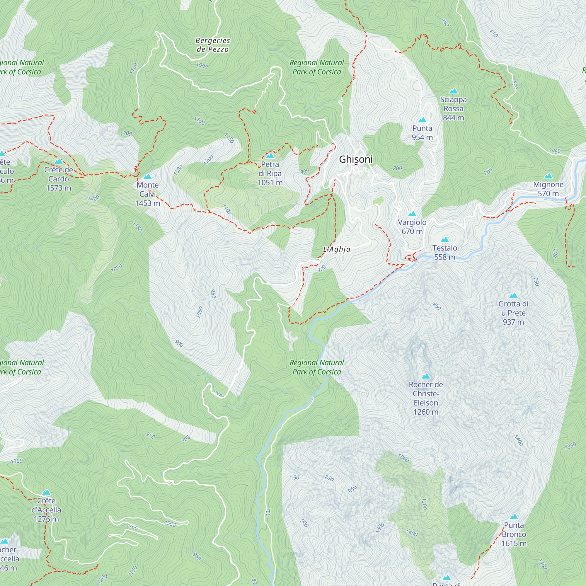 Gîte de Cavu map