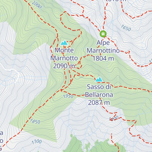 Map of Sasso del Cavallo o Motto di Rozzo