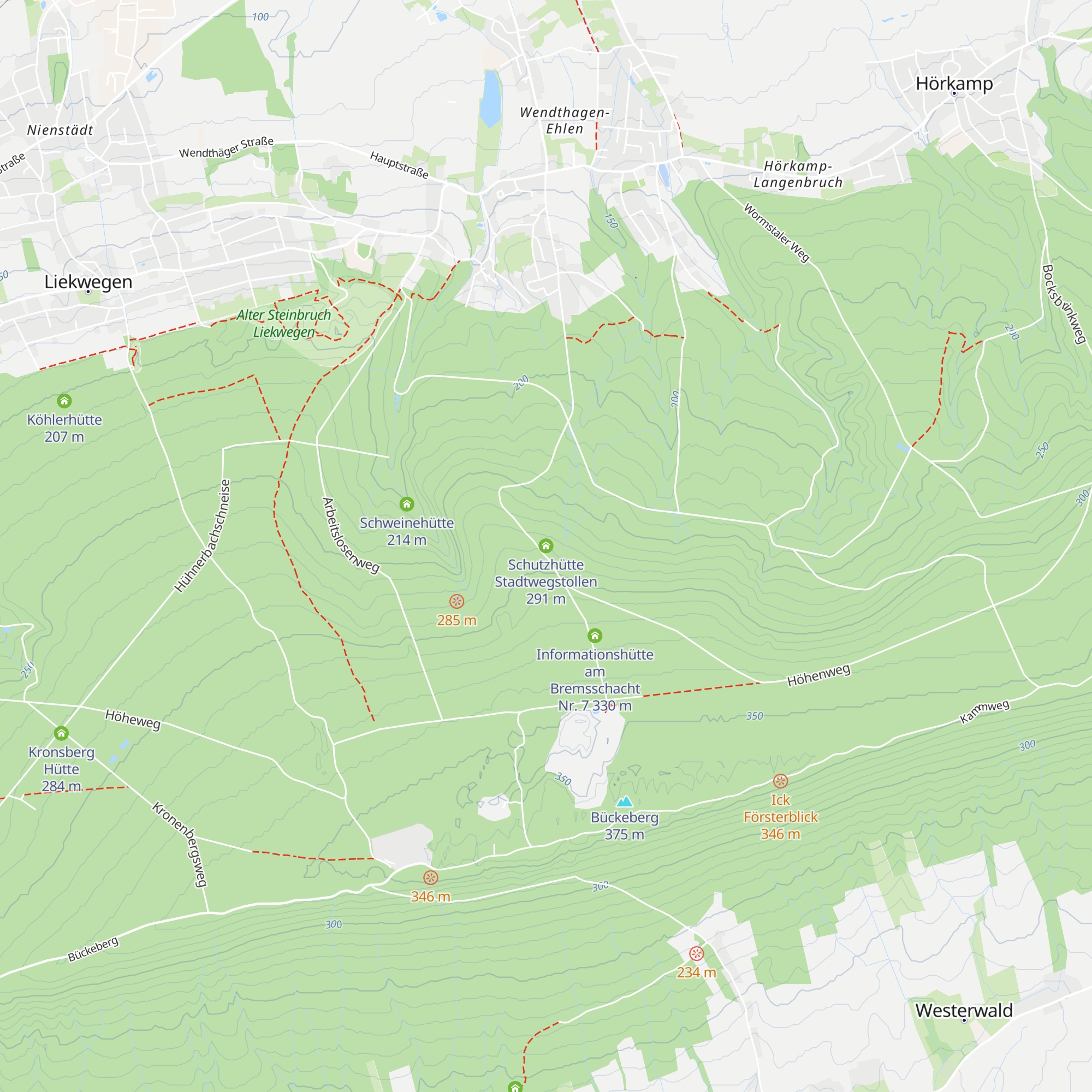 Schutzhütte Stadtwegstollen map