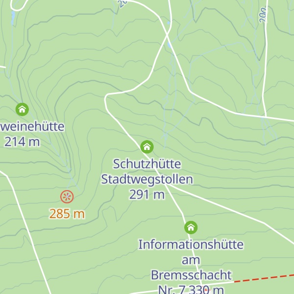 Map of Schutzhütte Stadtwegstollen