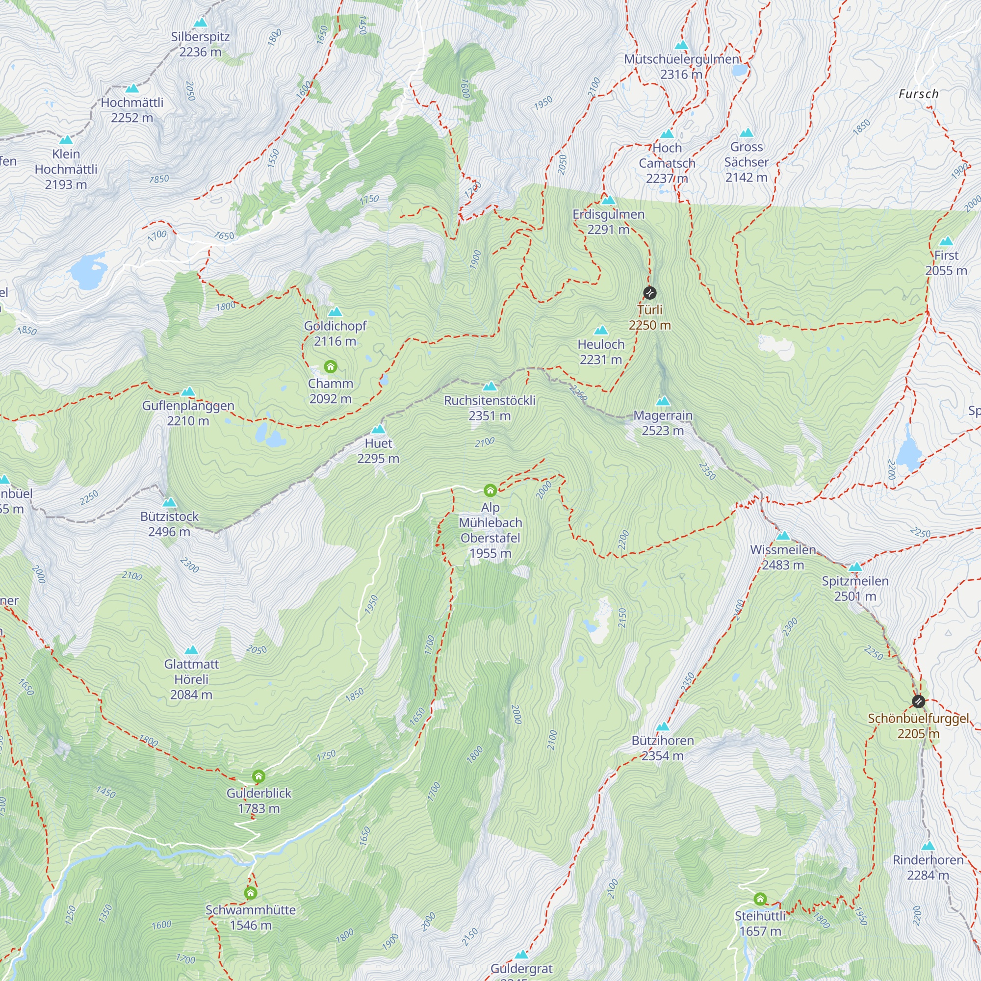 Alp Mühlebach Oberstafel map